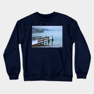 Peaceful, misty lake Crewneck Sweatshirt